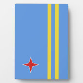 Arubaanse vlag fotoplaat (voorkant)