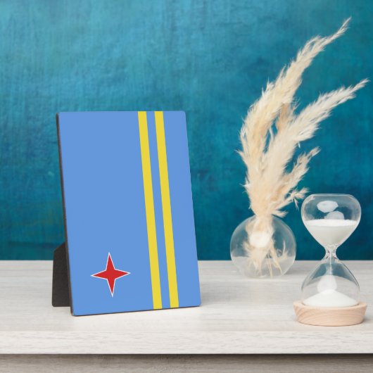 Arubaanse vlag fotoplaat (Zijkant)