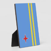 Arubaanse vlag fotoplaat (Zijkant)