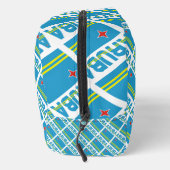 Arubaanse Vlag Getegeld Mozaïekpatroon met Monogra Toilettasje (Rechts)