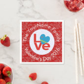 Arubaanse Vlag Hart LIEFDE Rood Gepersonaliseerde Servetten (Insitu)