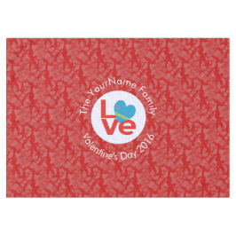 Arubaanse Vlag Hart LIEFDE Rood Gepersonaliseerde  Tafelkleed