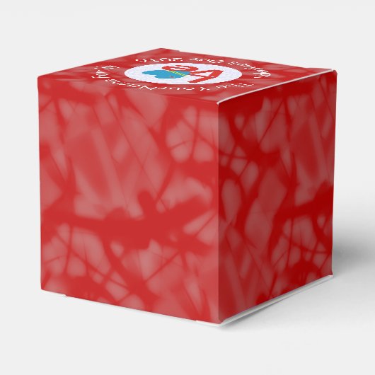 Arubaanse Vlag Hart Rode Liefde Bedankdoosjes (Achterkant)