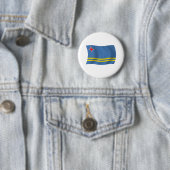 Arubaanse Vlag Knop Ronde Button 5,7 Cm (In situ)