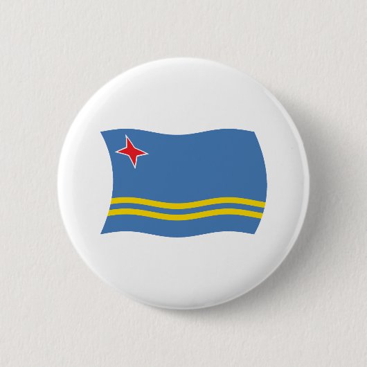 Arubaanse Vlag Knop Ronde Button 5,7 Cm (Voorkant)