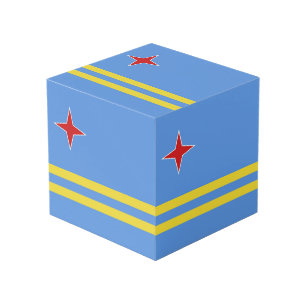 Arubaanse vlag kubus