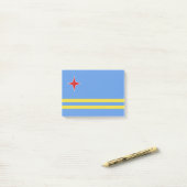 Arubaanse vlag post-it® notes (Op bureau)