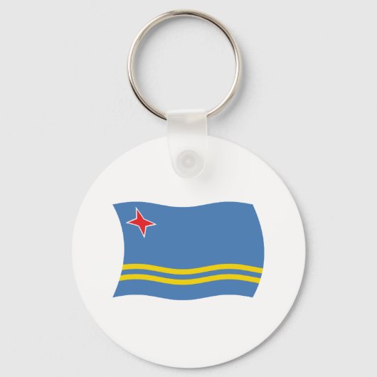 Arubaanse Vlag Sleutelhanger (Voorkant)