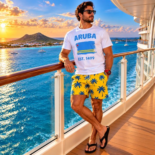 Arubaanse vlag t-shirt