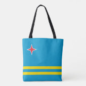 Arubaanse vlag wereld cadeau tote bag (Achterkant)