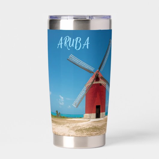 Arubaanse windmolen geïsoleerde drinkbeker (Voorkant)