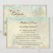 Arubaanse Zeeschildpad Moderne Kust Oceaan Strand Save The Date (Voorkant / Achterkant)