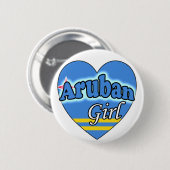 ArubaanseMeisje Ronde Button 5,7 Cm (Voorkant /achterkant)