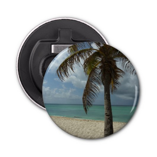 Aruban Beach I Beauful Natuur Scene Button Flesopener (Voorkant)