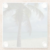 Aruban Beach I Beauful Natuur Scene Glazen Onderzetter (Achterkant)