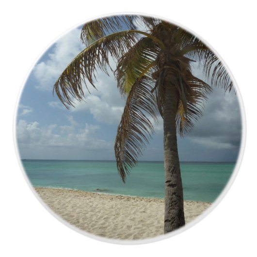 Aruban Beach I Beauful Natuur Scene Keramische Knop (Voorkant)