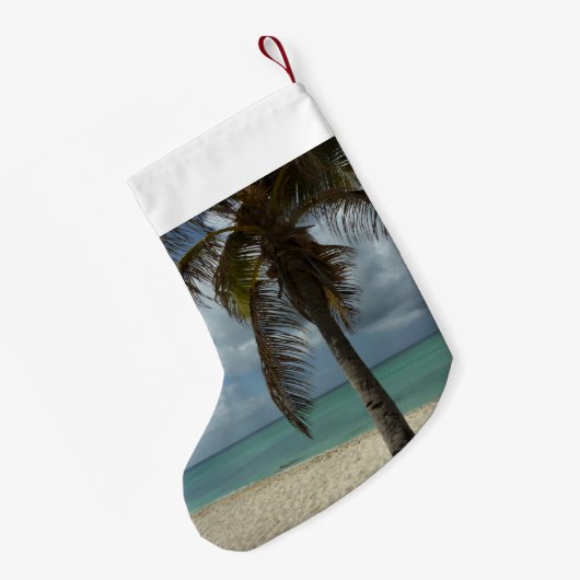 Aruban Beach I Beauful Natuur Scene Kleine Kerstsok (Achterkant (Hangend))