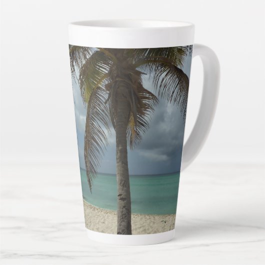 Aruban Beach I Beauful Natuur Scene Latte Mok (Rechterhoek)