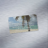 Aruban Beach I Beauful Natuur Scene Magnetisch Visitekaartje (Voorbeeld)