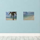 Aruban Beach I Beauful Natuur Scene Muurkunst Sets (Houten vloer)