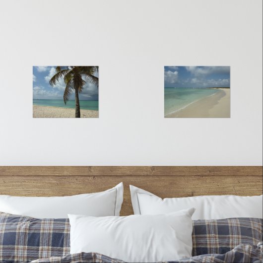 Aruban Beach I Beauful Natuur Scene Muurkunst Sets (Slaapkamer)