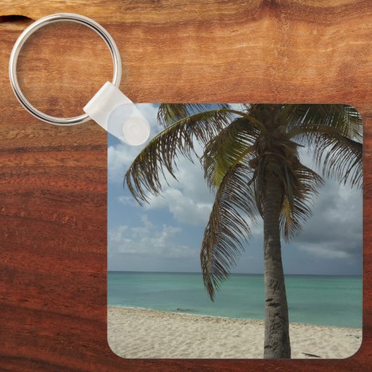 Aruban Beach I Beauful Natuur Scene Sleutelhanger (Voorkant)