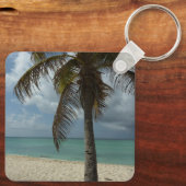 Aruban Beach I Beauful Natuur Scene Sleutelhanger (Achterkant)
