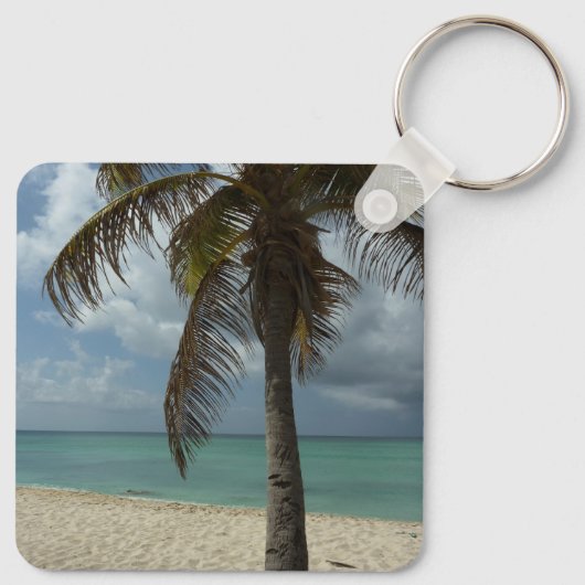 Aruban Beach I Beauful Natuur Scene Sleutelhanger (Achterkant)