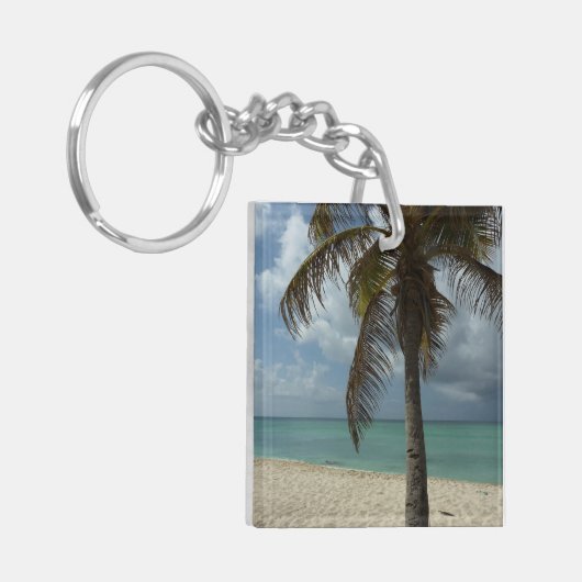 Aruban Beach I Beauful Natuur Scene Sleutelhanger (Voorkant Links)