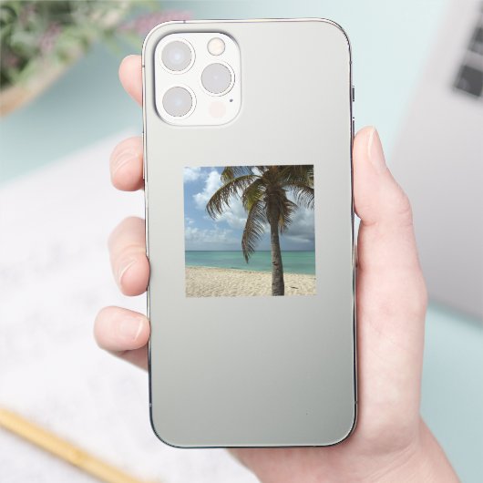 Aruban Beach I Beauful Natuur Scene Sticker (Telefoon)