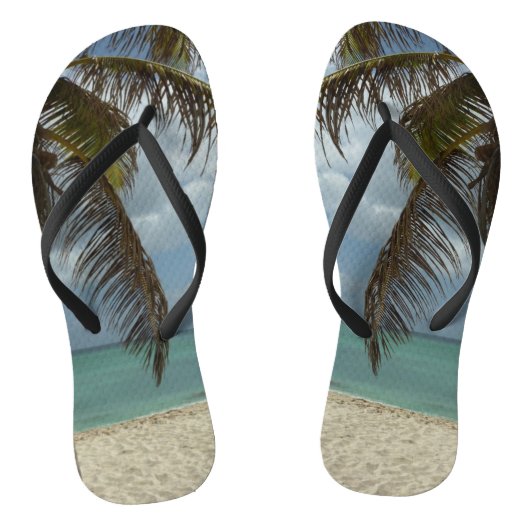 Aruban Beach I Beauful Natuur Scene Teenslippers (Voetbed)
