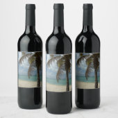 Aruban Beach I Beauful Natuur Scene Wijn Etiket (Flessen)