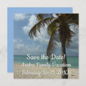 Aruban Beach I Save the Date (Voorkant / Achterkant)