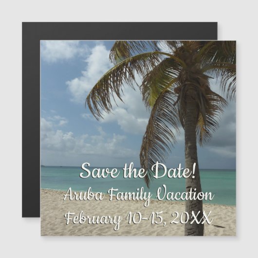Aruban Beach I Save the Date (Voorkant / Achterkant)