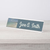 Aruban Beach II Beauful Natuur Scene Bureau Naambordje (Voorkant)