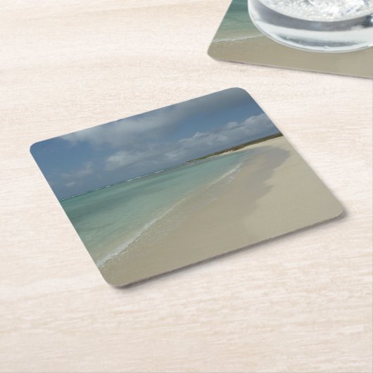 Aruban Beach II Beauful Natuur Scene Kartonnen Onderzetters (Schuin)