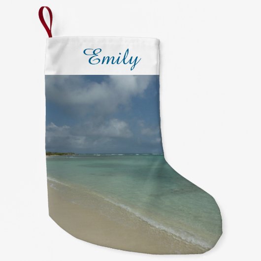 Aruban Beach II Beauful Natuur Scene Kleine Kerstsok (Voorkant)