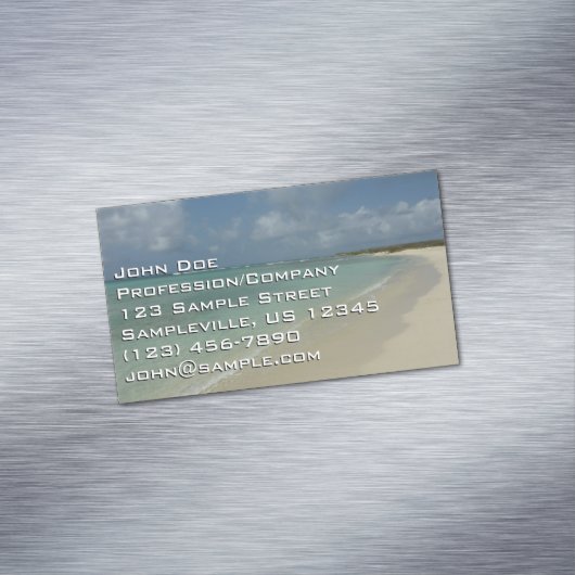 Aruban Beach II Beauful Natuur Scene Magnetisch Visitekaartje (Voorbeeld)