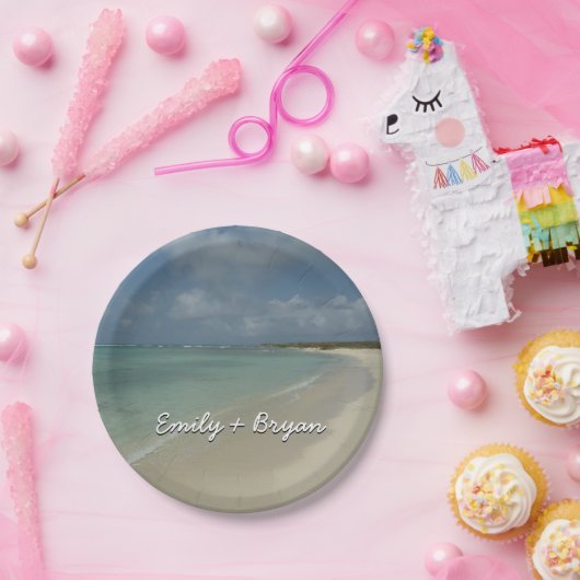 Aruban Beach II Beauful Natuur Scene Papieren Bordje (Feest)