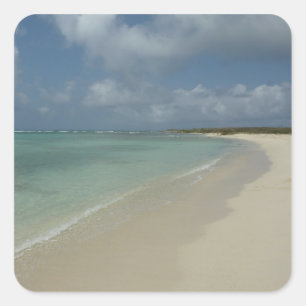 Aruban Beach II Beauful Natuur Scene Vierkante Sticker