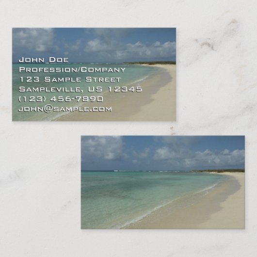 Aruban Beach II Beauful Natuur Scene Visitekaartje (Voorkant / Achterkant)