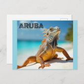 Arubas geweldige hagedissen feestdagenkaart (Voorkant / Achterkant)