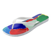 Aruba's kleurrijke patches teenslippers (Schuin)