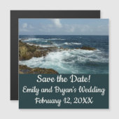 Aruba's Rocky Coast and Blue Ocean Save the Date (Voorkant / Achterkant)