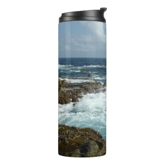 Aruba's Rocky Coast and Blue Ocean Thermosbeker (Gedraaid links)