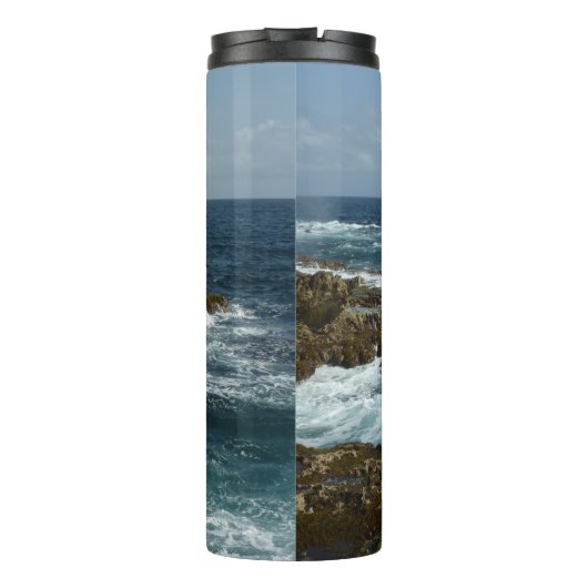 Aruba's Rocky Coast and Blue Ocean Thermosbeker (Achterkant)