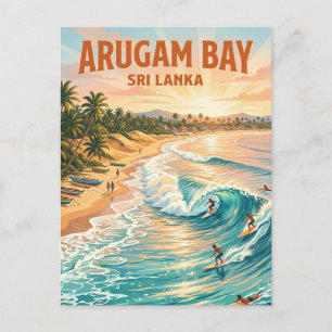 Arugam Bay Sri Lanka Briefkaart
