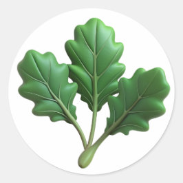 Arugula Plastic 3D – Glanzend rond etiket