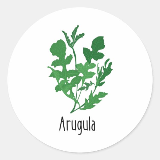 Arugula Spices Herbs Ronde Sticker (Voorkant)