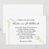 Arum Flower Wedding Invitation Kaart (Voorkant / Achterkant)